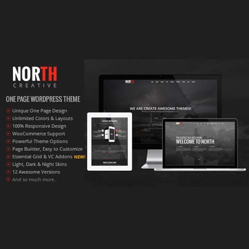 North One Page Parallax WordPress Theme