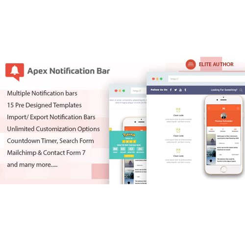 Apex Notification Bar – Responsive Notification Bar Plugin for WordPress