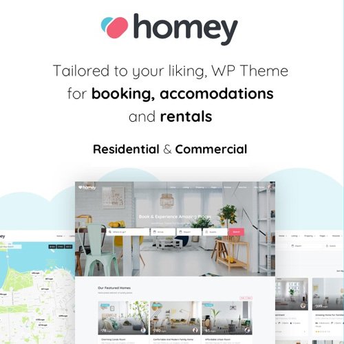 Homey Booking and Rentals WordPress Theme