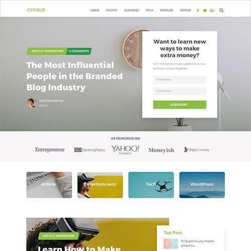 MyThemeShop Cyprus WordPress Theme