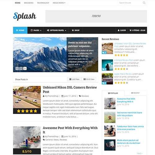 MyThemeShop Splash WordPress Theme