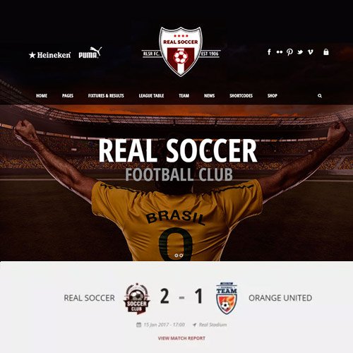 Real Soccer Sport Clubs Responsive WP Theme