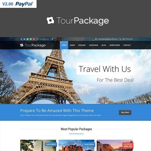 Tour Package WordPress Travel Tour Theme