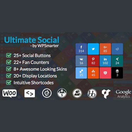 Ultimate Social Easy Social Share Buttons and Fan Counters for WordPress