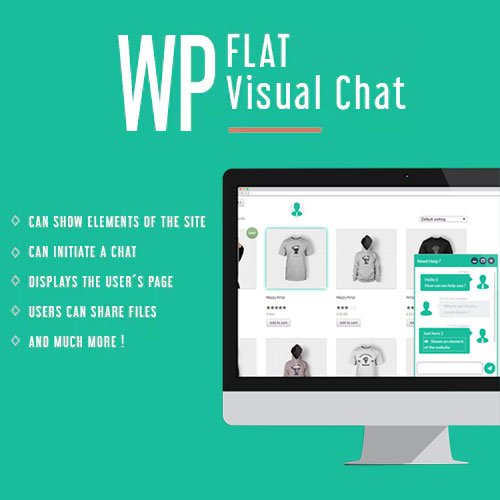 WP Flat Visual Chat Live Chat Remote View for WordPress