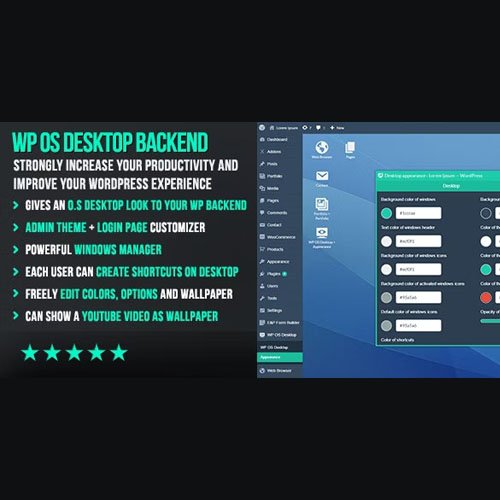 WP OS Desktop Backend – More than a WordPress Admin Theme