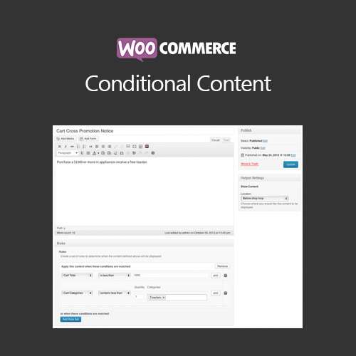 WooCommerce Conditional Content