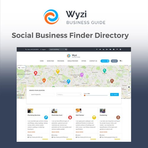 Wyzi Business Finder WordPress Directory Listing Theme