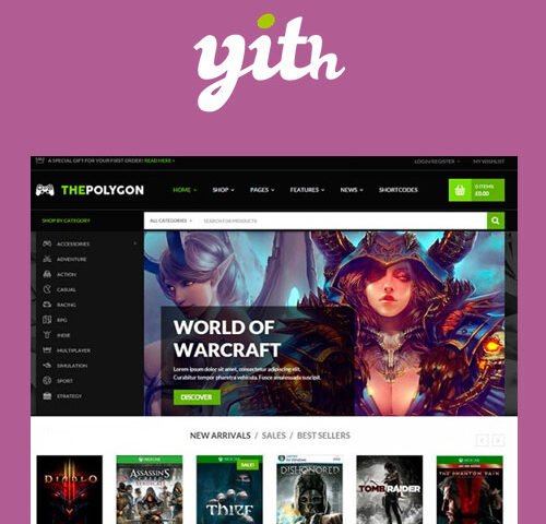 YITH The Polygon WordPress Theme for Video Games