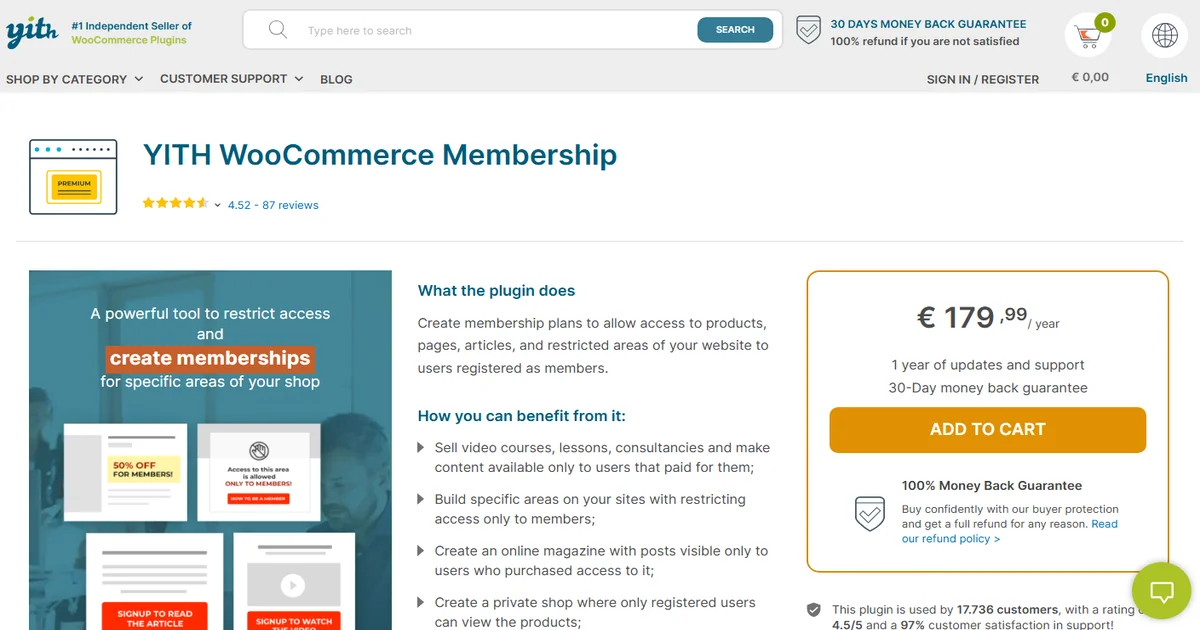 YITH WooCommerce Membership Premium